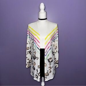 Boutique Leopard Print Multicolor Cardigan